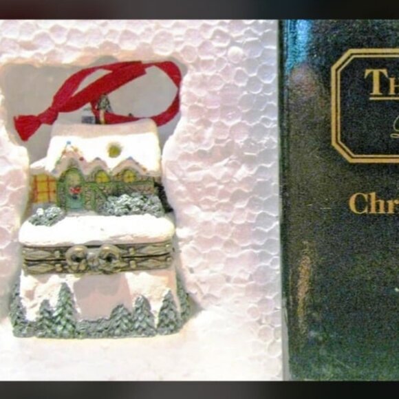 NWT THOMAS KINKADE 1999 Hinged Trinket Box Ornament Silent Night Xmas Cottage II - Picture 4 of 6
